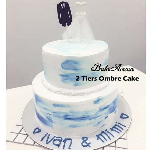 wedding 2 tiers cake / beach theme cake