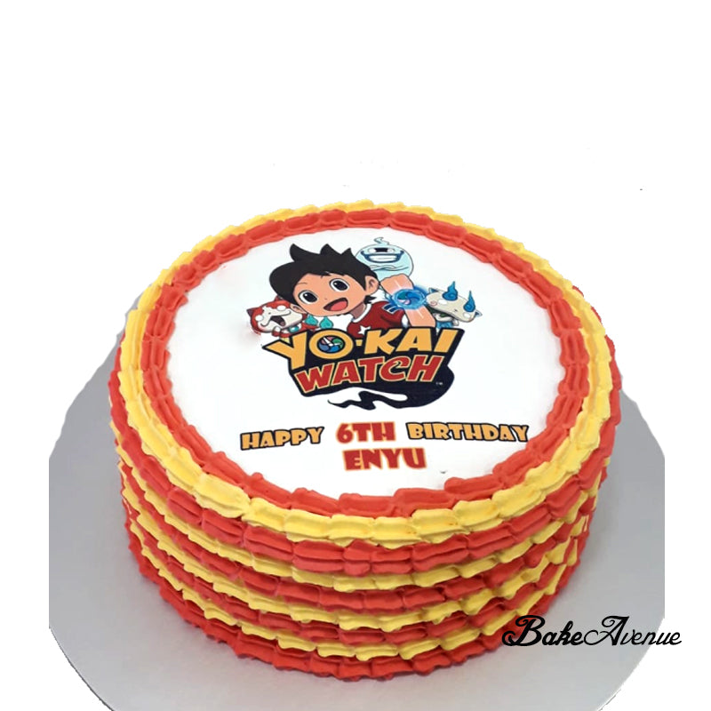 Yokai icing image Ombre Cake